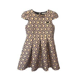 Angels Face Girl Dress 12-13 Special Occasion Pink Metallic Gold Geometric Petra